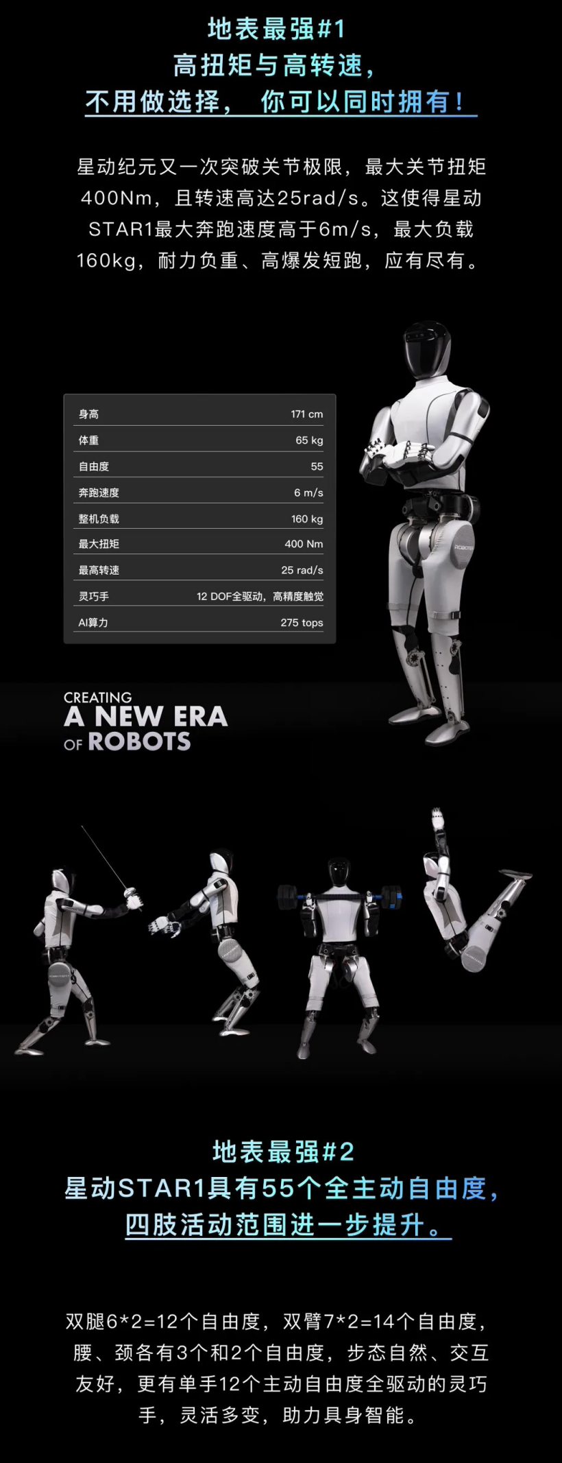 星动纪元放大招！STAR1人形机器人亮相：能扛160公斤，耐力惊人，短跑爆发力强！插图