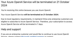 微软要停了个人Azure OpenAI服务，现在只有企业能用了缩略图