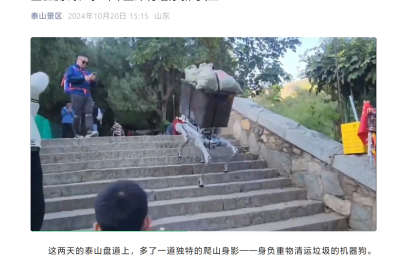 机器狗泰山行：能扛货还能捡垃圾！缩略图