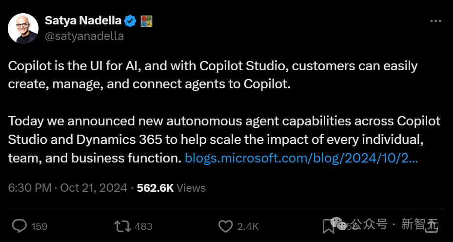 微软一口气推出10个AI助手,纳德拉正面迎战Salesforce老大插图 微软一口气推出10个AI助手,纳德拉正面迎战Salesforce老大插图