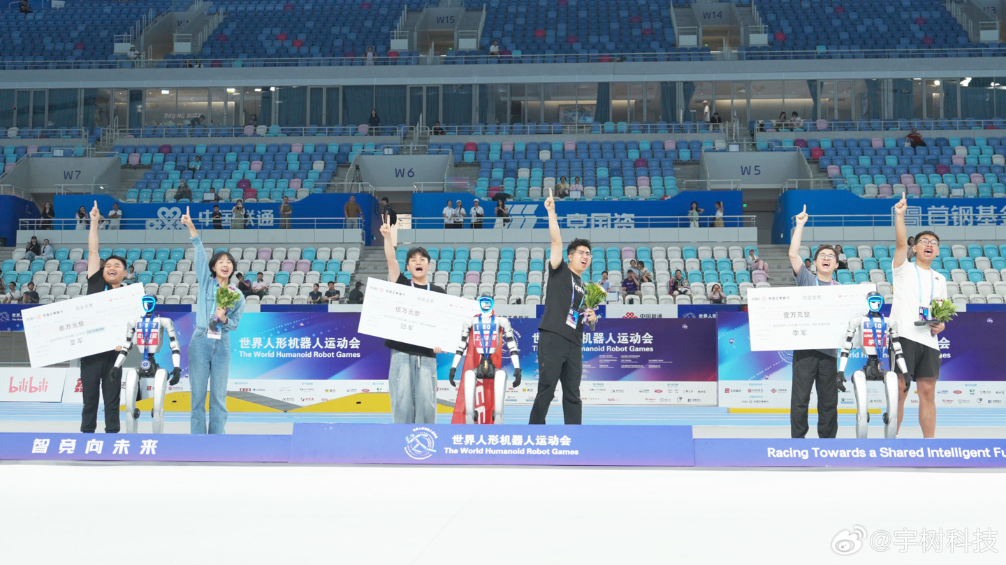 中国智造闪耀世界!宇树科技包揽人形机器人三项田径金牌插图1 中国智造闪耀世界!宇树科技包揽人形机器人三项田径金牌插图1