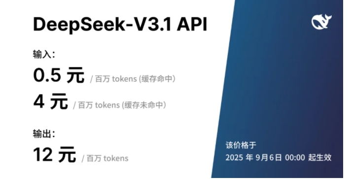 DeepSeek-V3.1重磅发布:128K上下文+智能体架构,推理效率提升50%插图1 DeepSeek-V3.1重磅发布:128K上下文+智能体架构,推理效率提升50%插图1