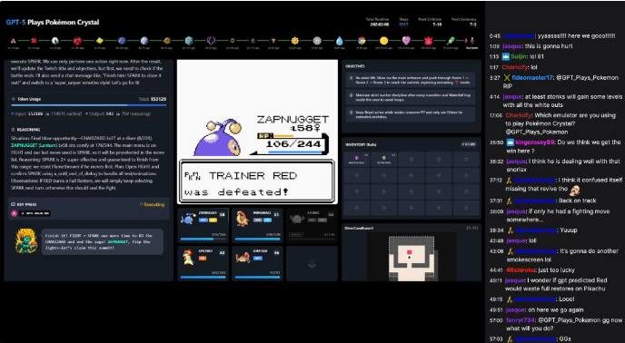GPT-5玩宝可梦太牛了，9517步通关创纪录！插图