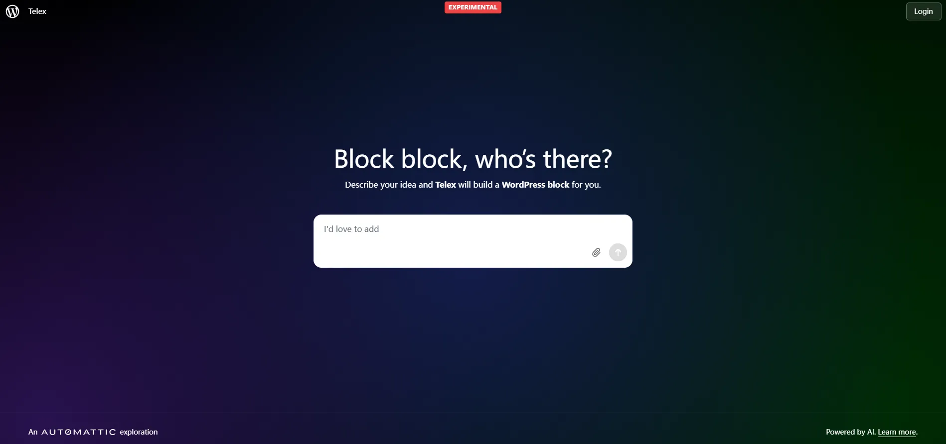 WordPress搞了个AI建站神器Telex,不用写代码就能搭网站?插图 WordPress搞了个AI建站神器Telex,不用写代码就能搭网站?插图