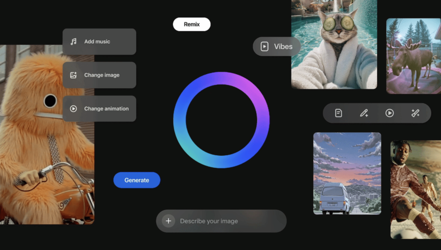 Meta搞了个新APP叫Vibes,里面全是AI做的短视频插图2 Meta搞了个新APP叫Vibes,里面全是AI做的短视频插图2