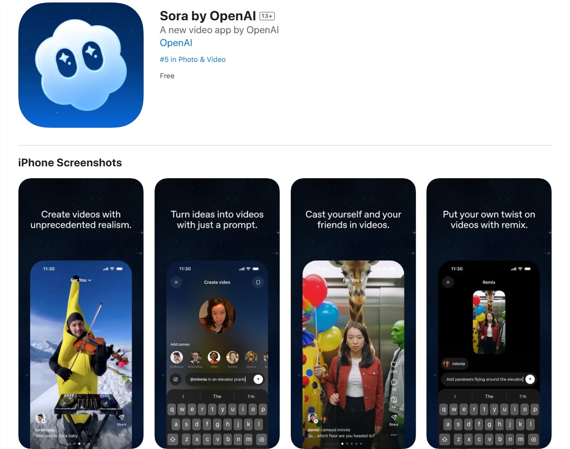 OpenAI放大招!Sora2来了,还搞了个能自动生成音视频的TikTok插图1 OpenAI放大招!Sora2来了,还搞了个能自动生成音视频的TikTok插图1