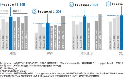 NTT搞了个超牛日语AI模型tsuzumi2，30B参数，40GB显存就能跑缩略图