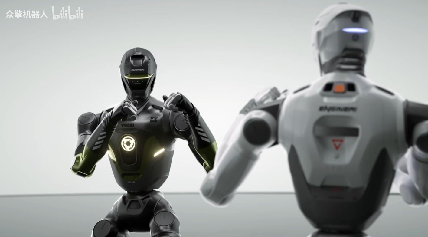 众擎T800人形机器人来了！空中回旋踢一脚把门踹烂插图