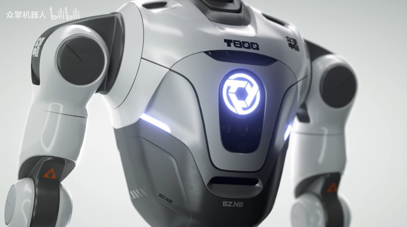 众擎T800人形机器人来了！空中回旋踢一脚把门踹烂插图2