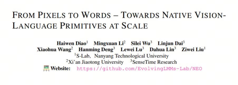 商汤搞了个大动作!开源行业首个原生多模态模型NEO,视觉和语言终于深度融合了插图 商汤搞了个大动作!开源行业首个原生多模态模型NEO,视觉和语言终于深度融合了插图