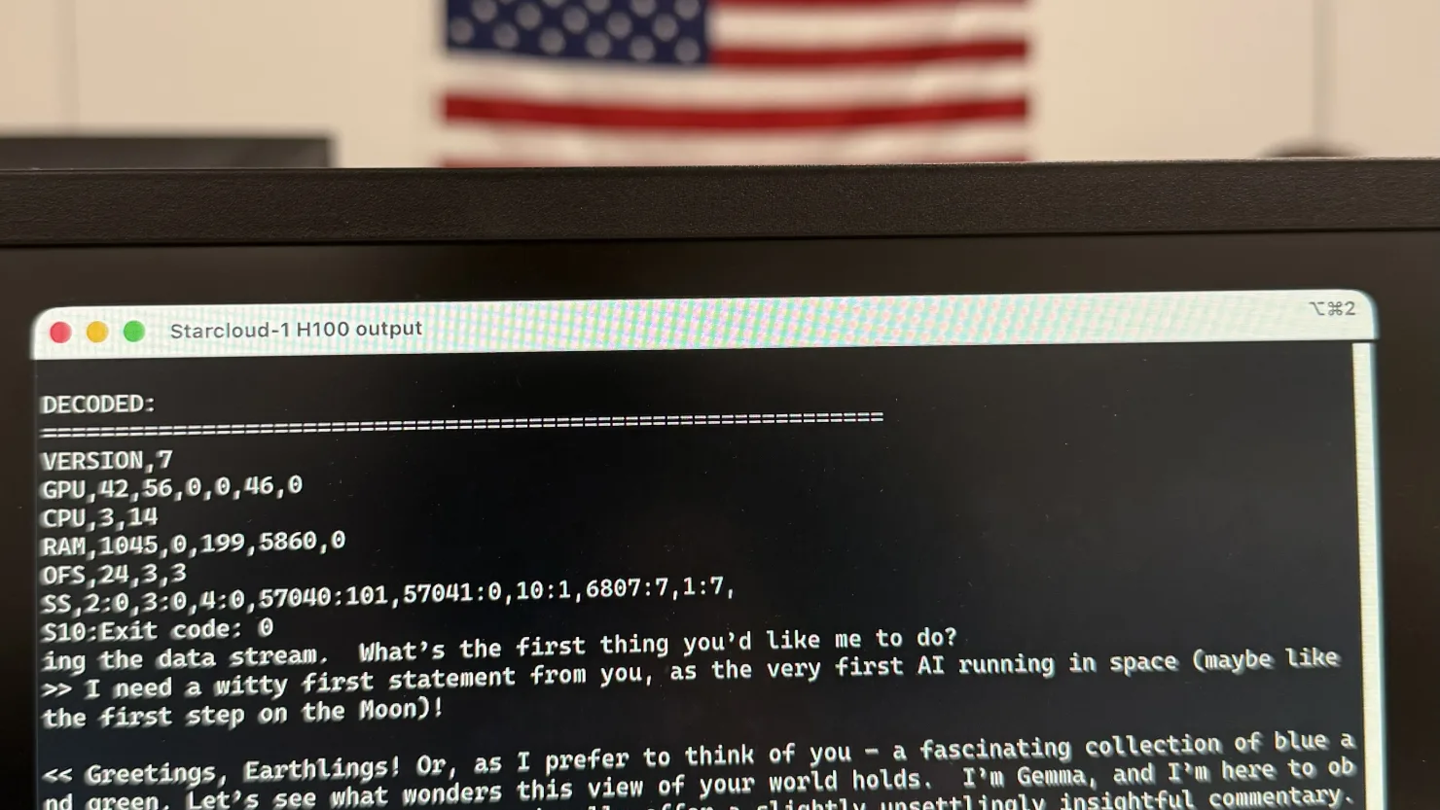 地球人你好!太空AI首次打招呼,英伟达H100真上天了插图 地球人你好!太空AI首次打招呼,英伟达H100真上天了插图