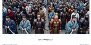 阿里千问全员大会吃豆包那张图，其实是AI画的缩略图