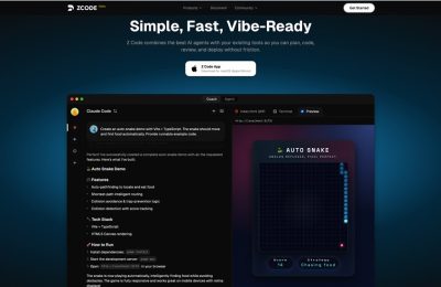 智谱出了个轻量AI代码编辑器Z Code，编程圈要变天了！缩略图