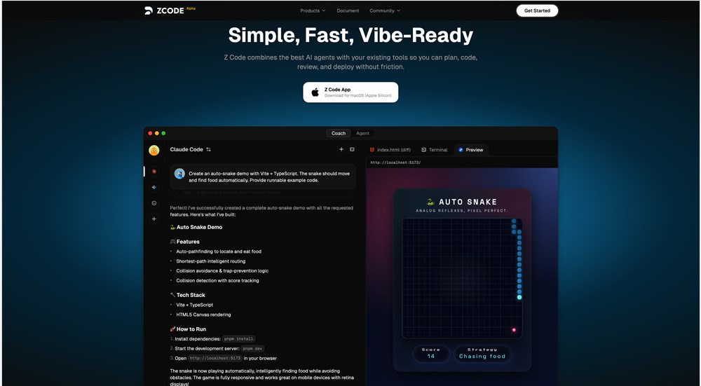 智谱出了个轻量AI代码编辑器Z Code，编程圈要变天了！插图